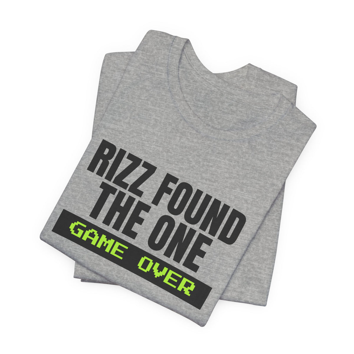 Rizz Found The One Game Over bachelor party t-shirt with "Rizz Found The One Game Over" graphic, product photo 11