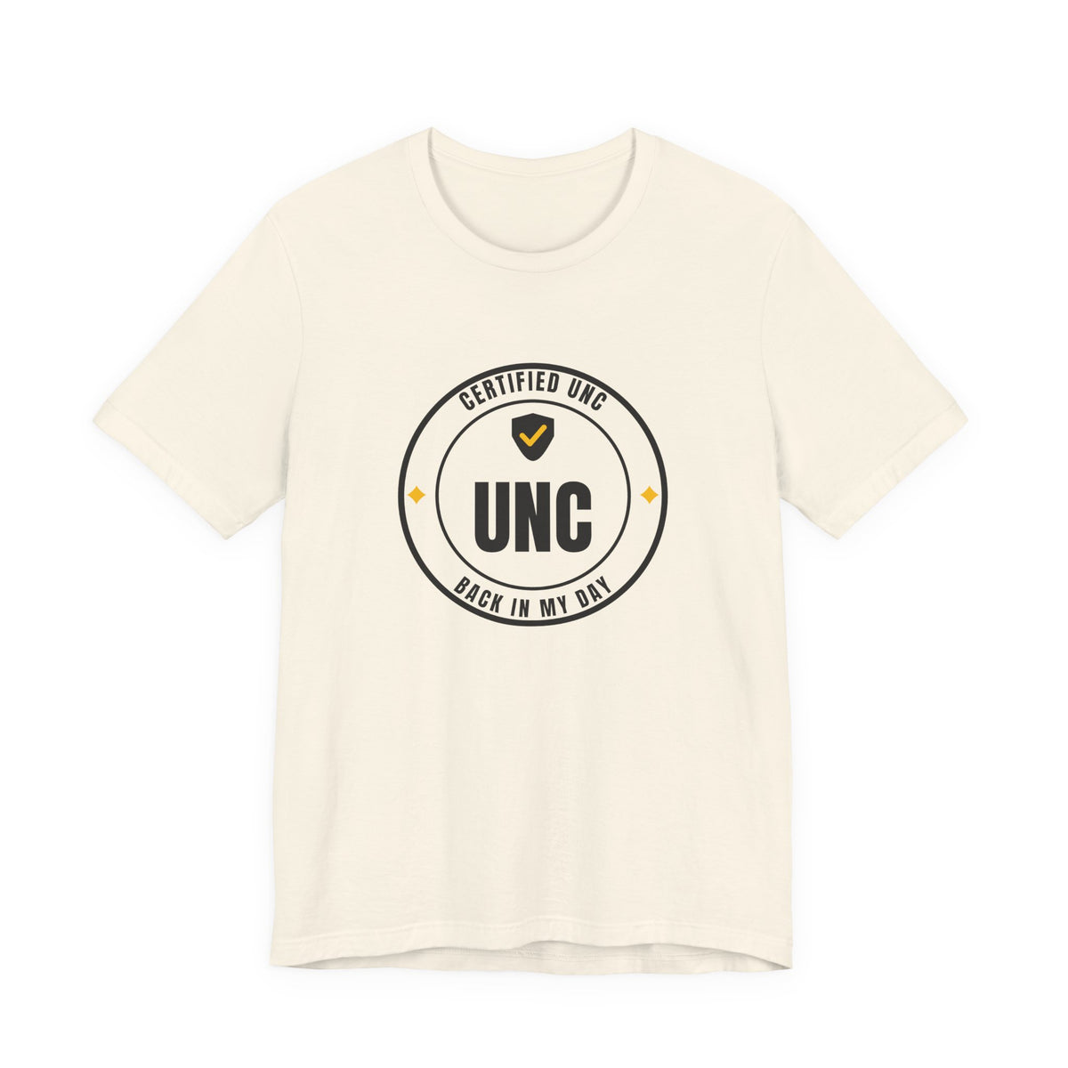 Certified Unc unc status t-shirt in Natural with "Certified Unc" graphic, product photo 2