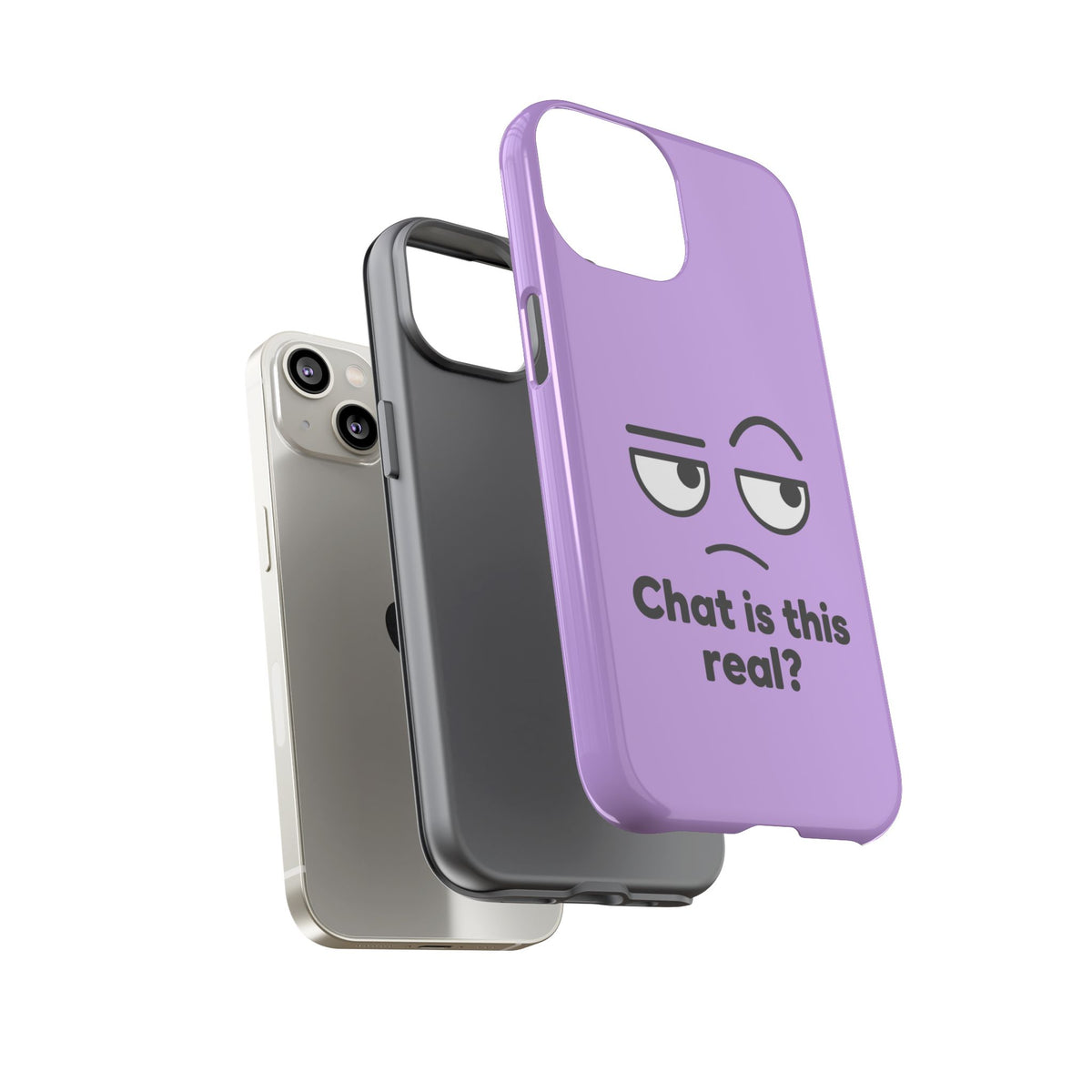 Chat Is This Real? chat meme phone case with "Chat Is This Real?" graphic, product photo 62