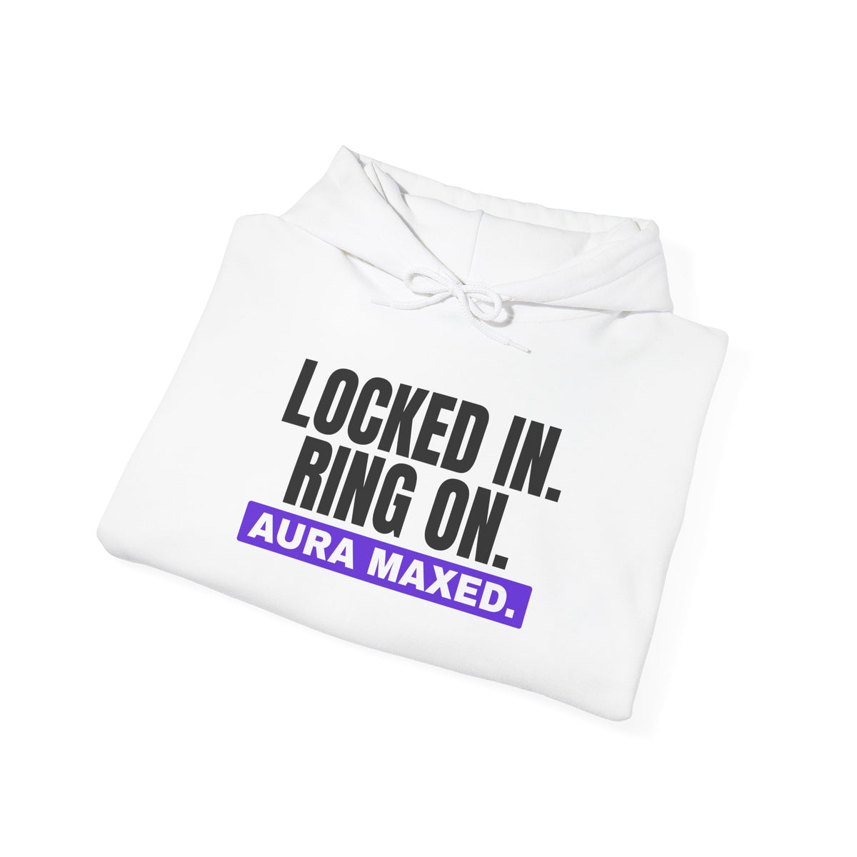 Locked In Ring On Aura Maxed bachelorette party hoodie with "Locked In Ring On Aura Maxed" graphic, product photo 6