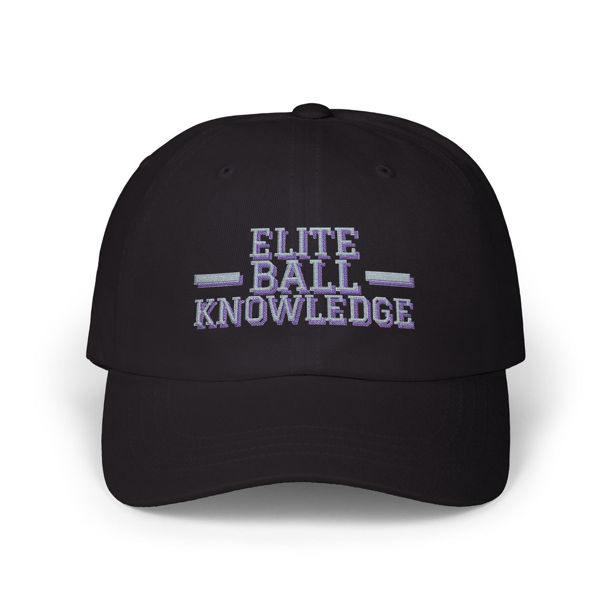 Elite Ball Knowledge ball knowledge meme dad hat in Black with "Elite Ball Knowledge" graphic, product photo 3