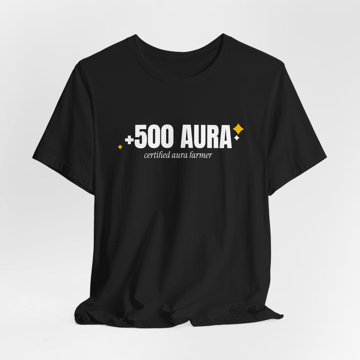 +500 Aura aura farming t-shirt with "+500 Aura" graphic, product photo 9
