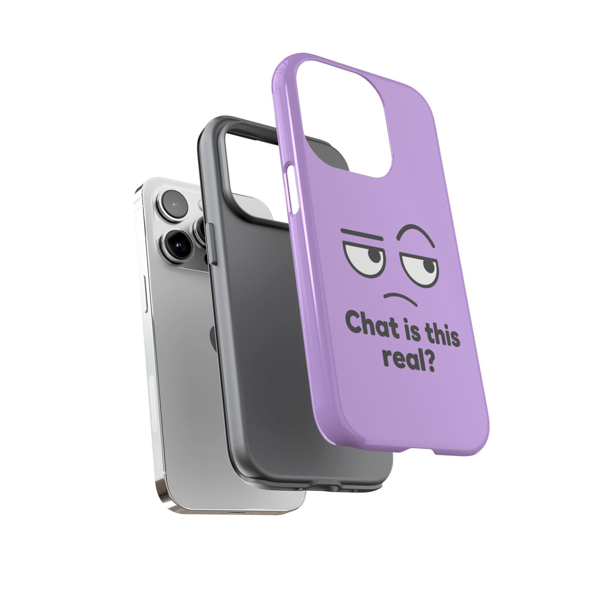 Chat Is This Real? chat meme phone case with "Chat Is This Real?" graphic, product photo 31