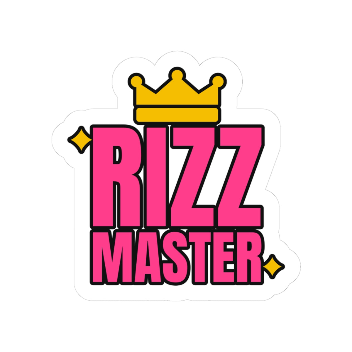 Rizz Master rizz sticker with "Rizz Master" graphic, front view