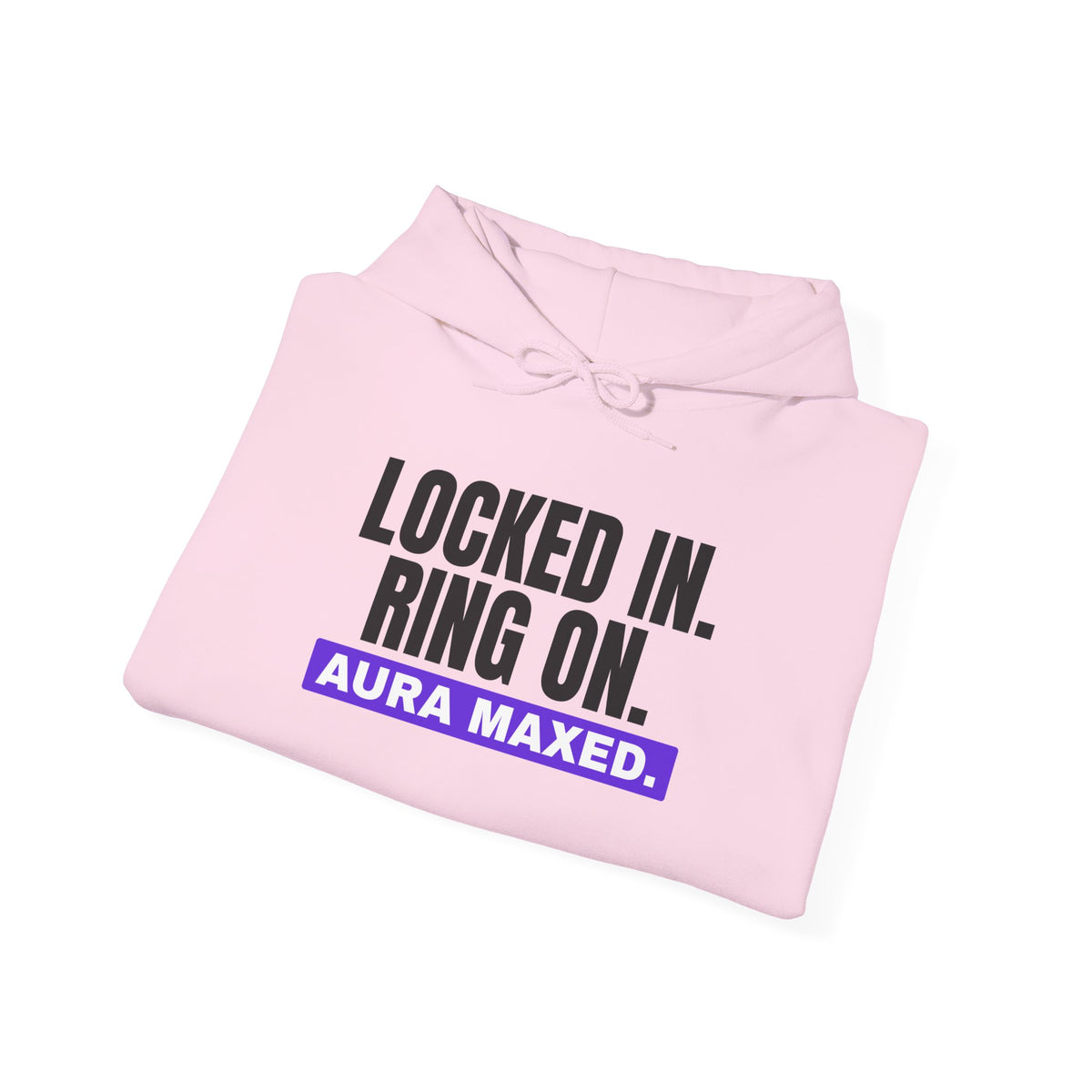 Locked In Ring On Aura Maxed bachelorette party hoodie with "Locked In Ring On Aura Maxed" graphic, product photo 12
