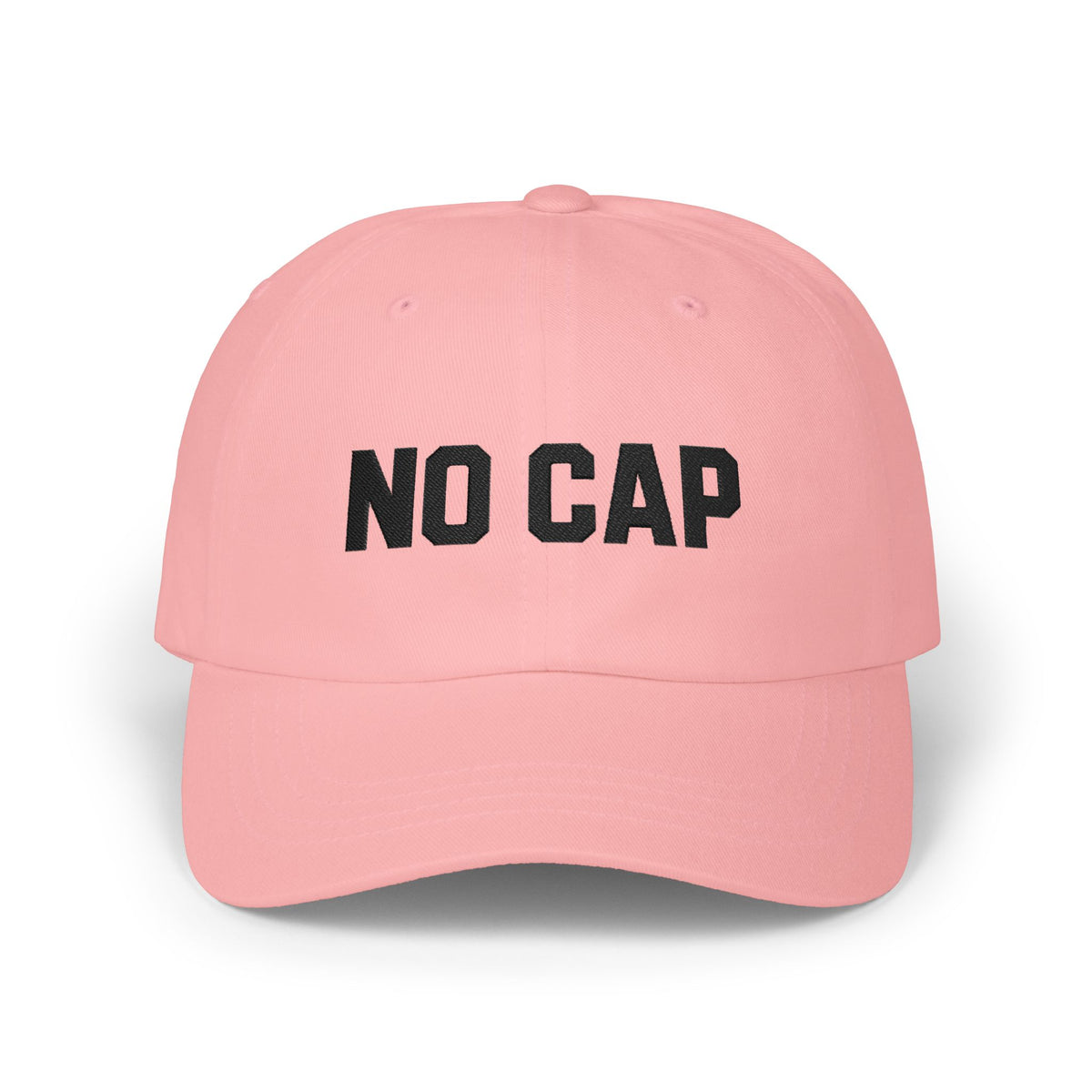 No Cap chronically online hat in Pink with "No Cap" graphic, product photo 4