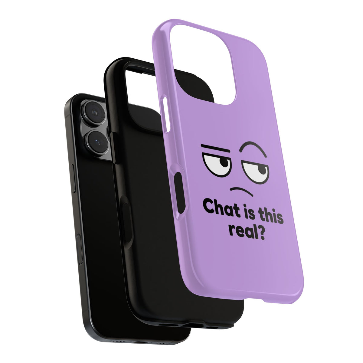 Chat Is This Real? chat meme phone case with "Chat Is This Real?" graphic, product photo 51