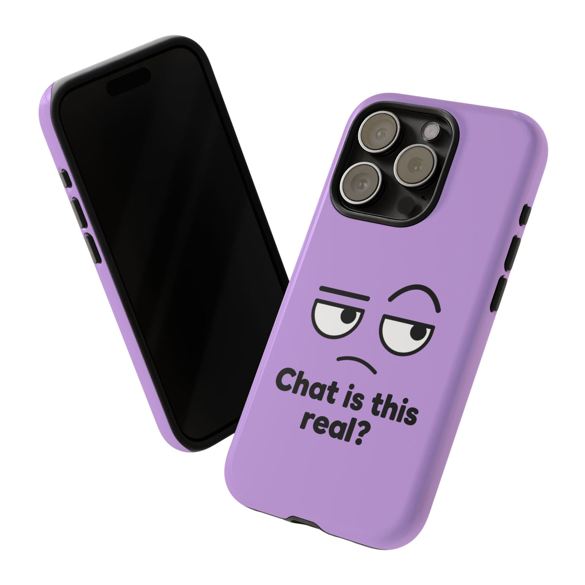 Chat Is This Real? chat meme phone case with "Chat Is This Real?" graphic, product photo 28