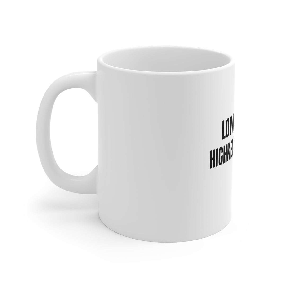 Lowkey Tired Highkey Caffeinated chronically online mug with "Lowkey Tired Highkey Caffeinated" graphic, product photo 2