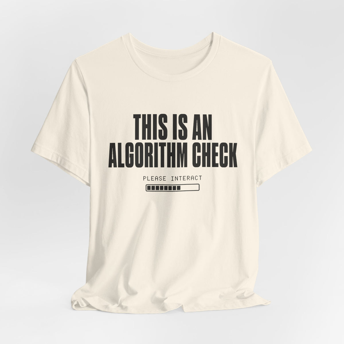 Algorithm Check chronically online t-shirt with "Algorithm Check" graphic, product photo 8