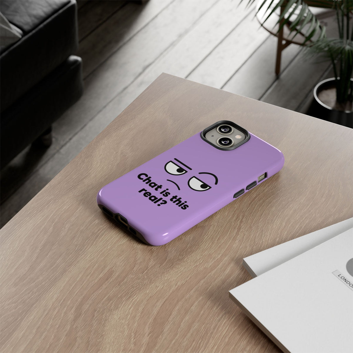 Chat Is This Real? chat meme phone case with "Chat Is This Real?" graphic, product photo 63
