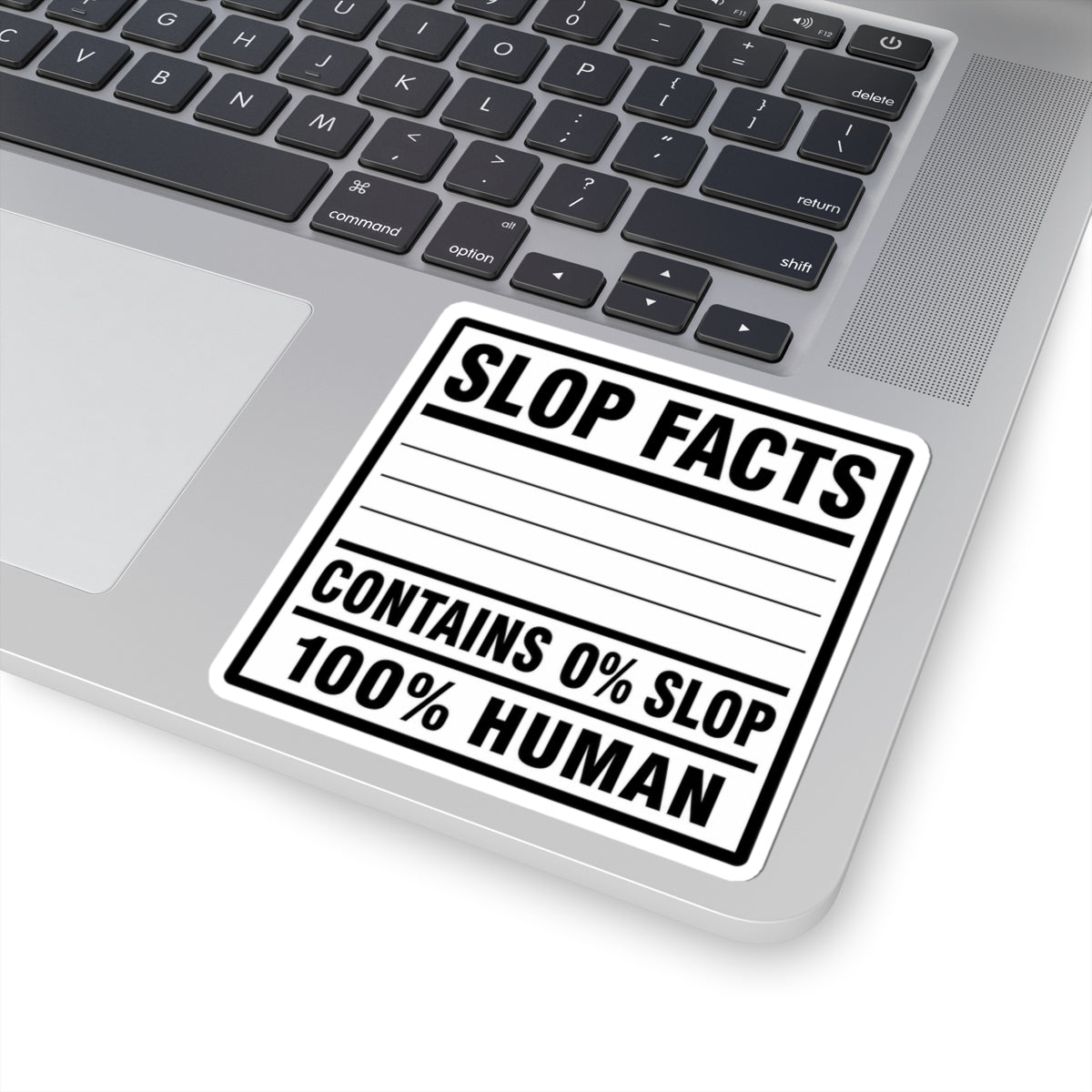 Contains 0% Slop chronically online sticker with "Contains 0% Slop" graphic, product photo 5