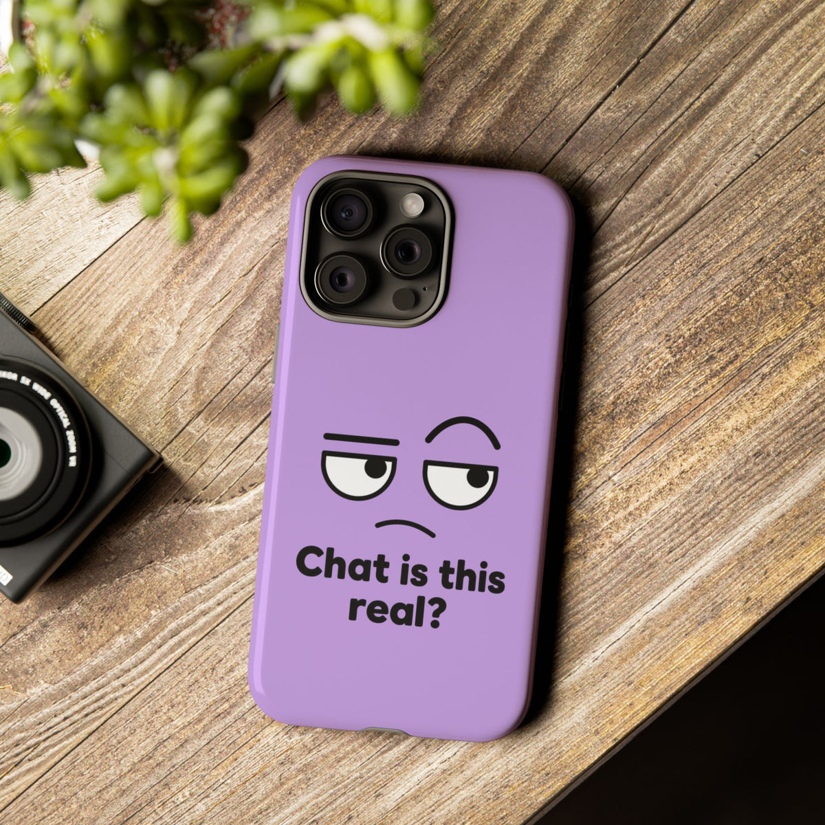 Chat Is This Real? chat meme phone case with "Chat Is This Real?" graphic, product photo 54