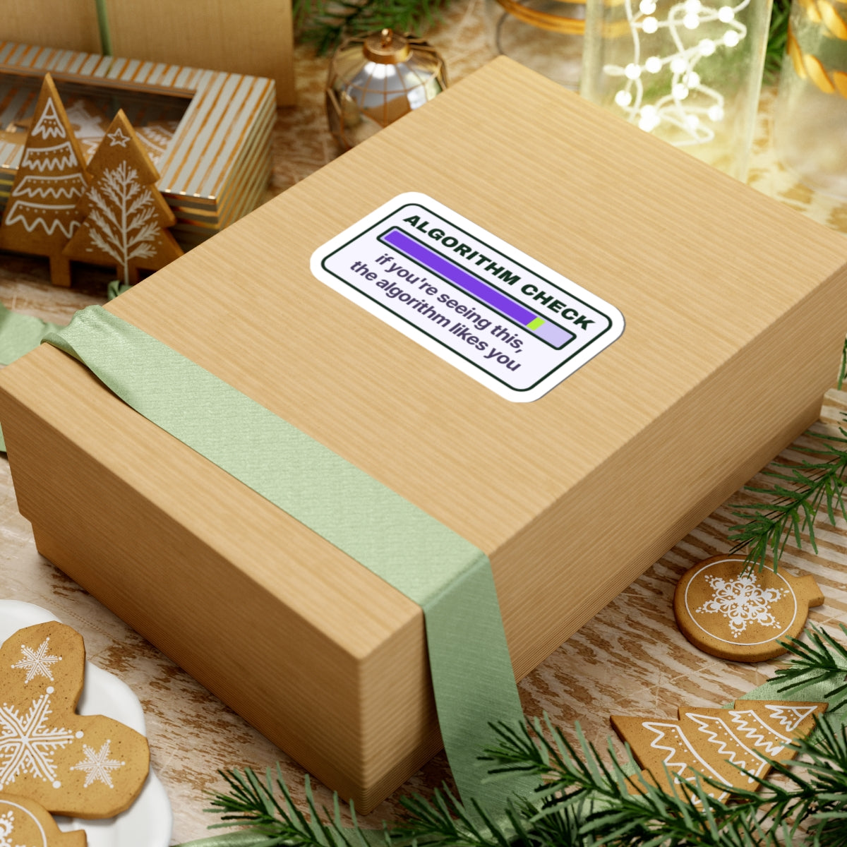Algorithm Check chronically online sticker with "Algorithm Check" graphic, product photo 6