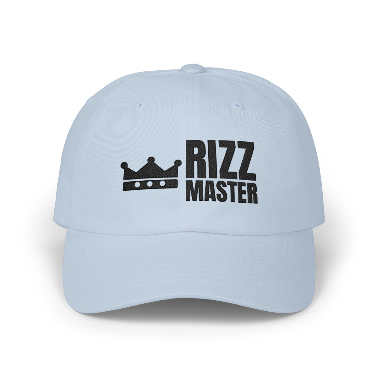 Rizz Master rizz dad hat in Light Blue with "Rizz Master" graphic, product photo 3