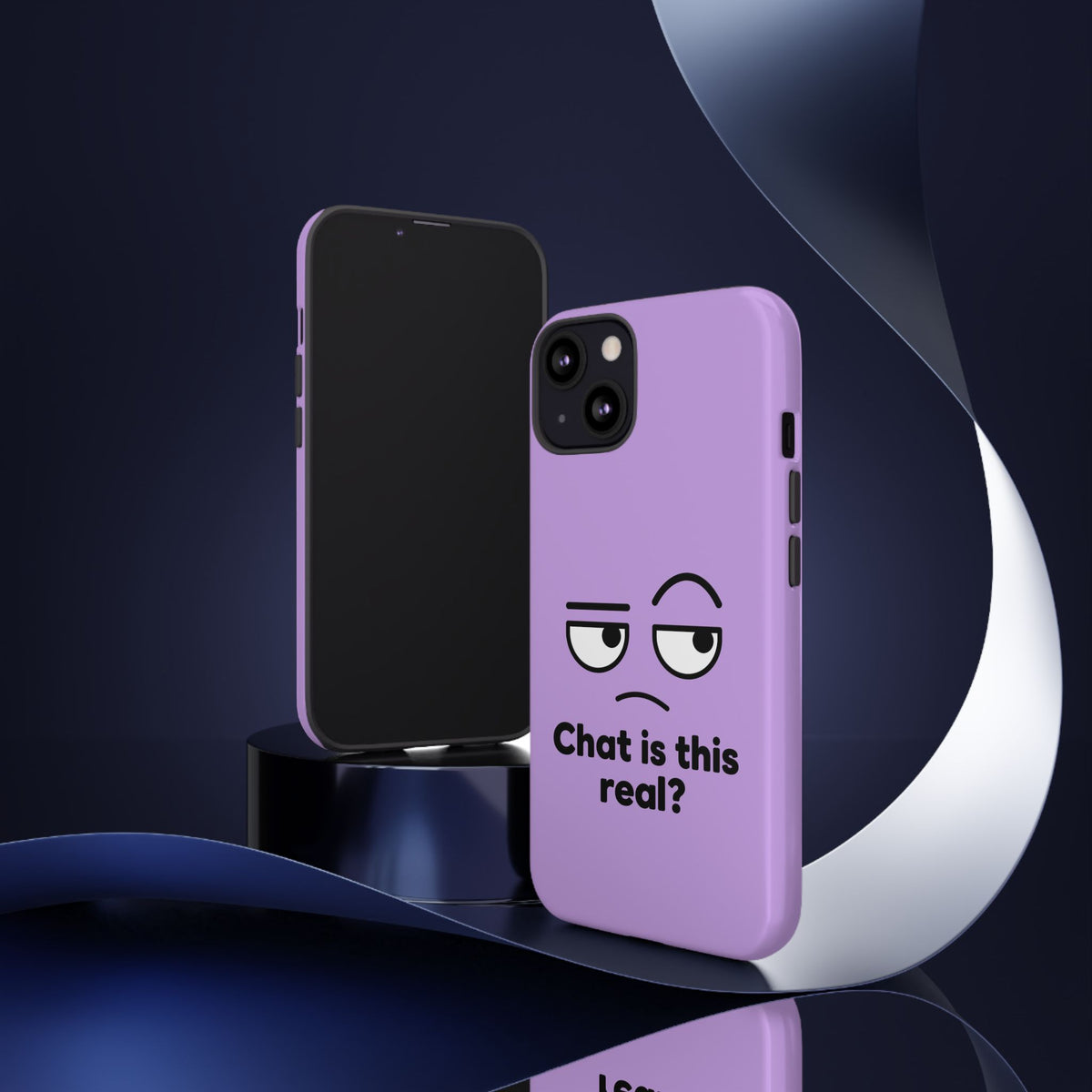 Chat Is This Real? chat meme phone case with "Chat Is This Real?" graphic, product photo 59