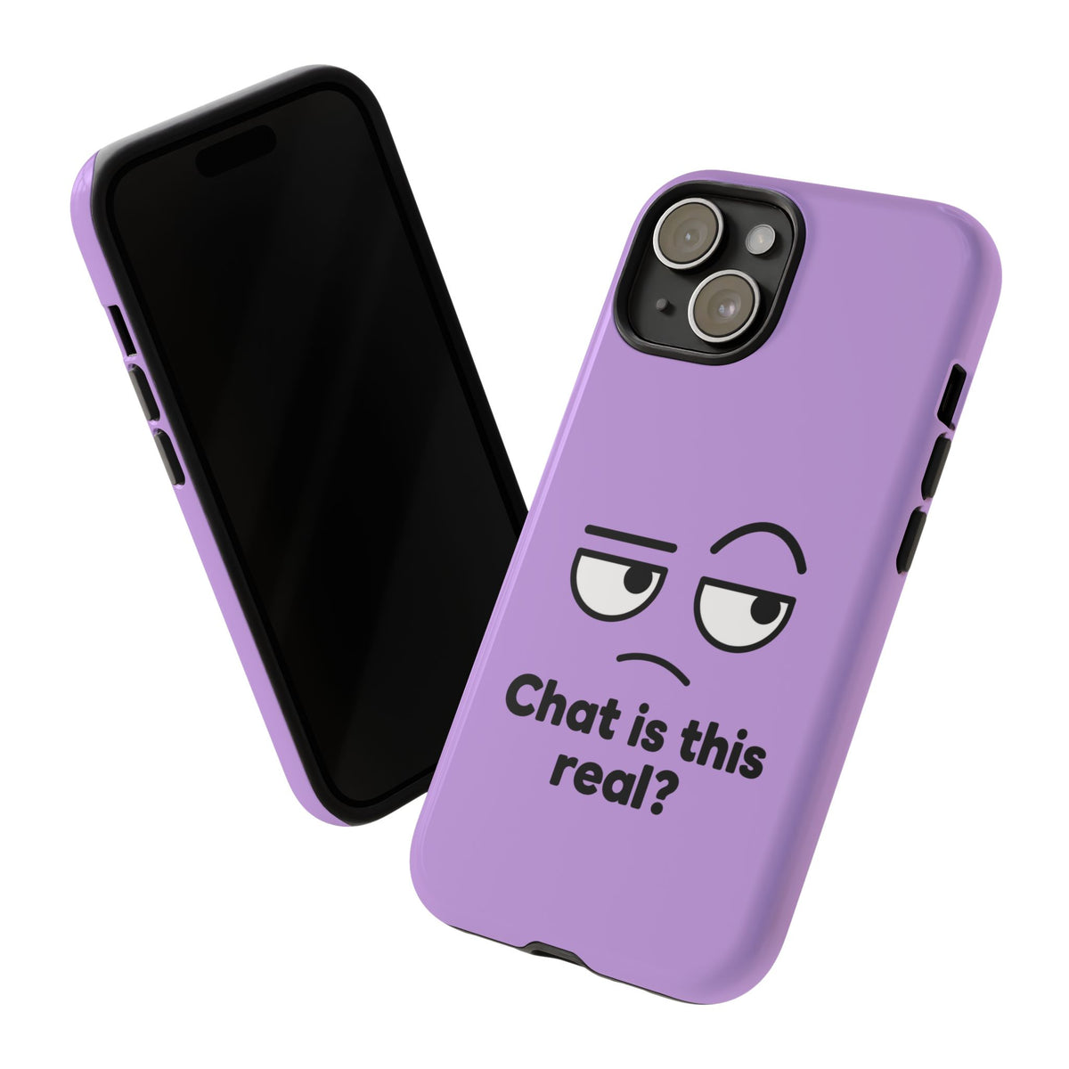 Chat Is This Real? chat meme phone case with "Chat Is This Real?" graphic, product photo 56