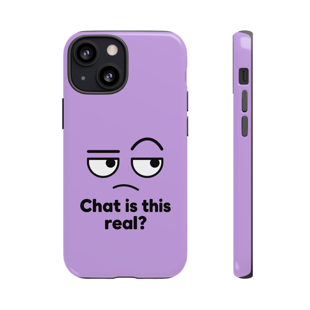 Chat Is This Real? chat meme phone case with "Chat Is This Real?" graphic, product photo 20
