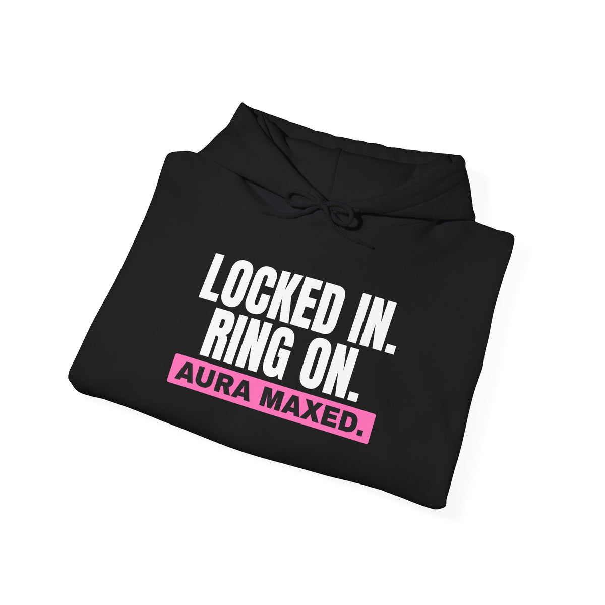 Locked In Ring On Aura Maxed bachelorette party hoodie with "Locked In Ring On Aura Maxed" graphic, product photo 9