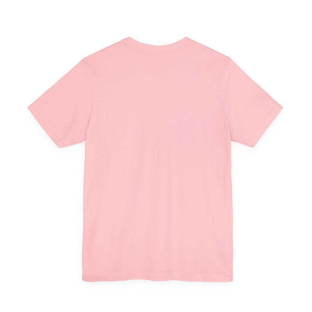 Back view of the pink t-shirt with the "Big Stretch Golden Retriever" design