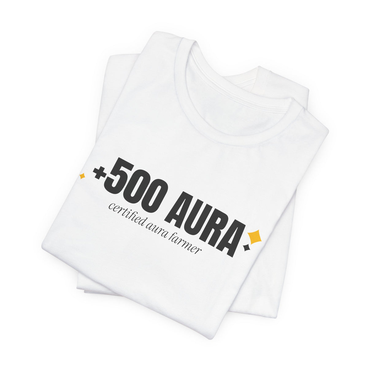 +500 Aura aura farming t-shirt with "+500 Aura" graphic, product photo 5