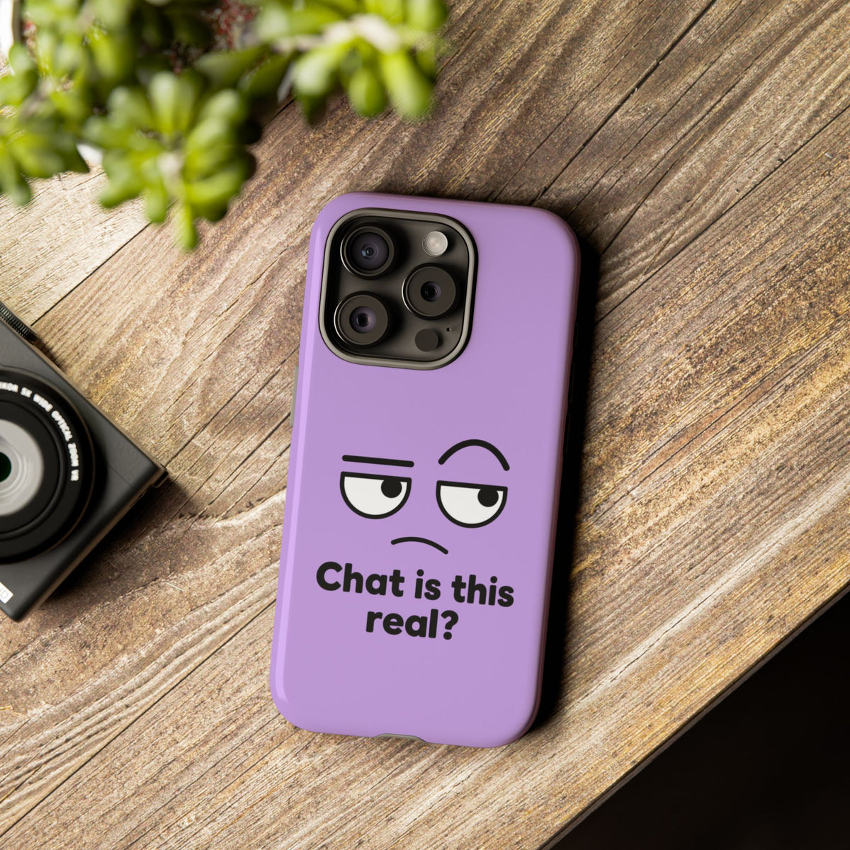 Chat Is This Real? chat meme phone case with "Chat Is This Real?" graphic, product photo 29