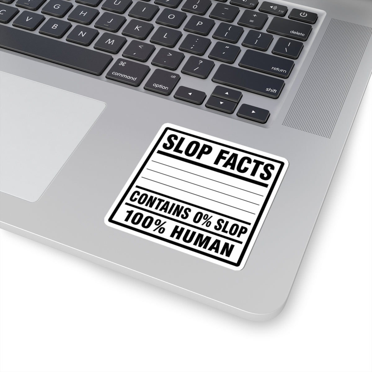 Contains 0% Slop chronically online sticker with "Contains 0% Slop" graphic, product photo 3