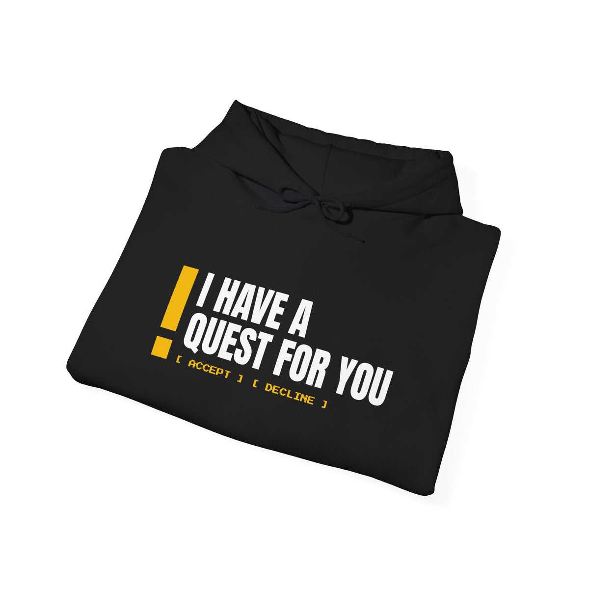 Quest Giver NPC and larp hoodie with "Quest Giver" graphic, product photo 4