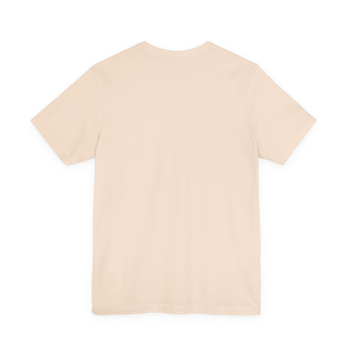 Back view of the soft cream t-shirt with the "Big Stretch Golden Retriever" design
