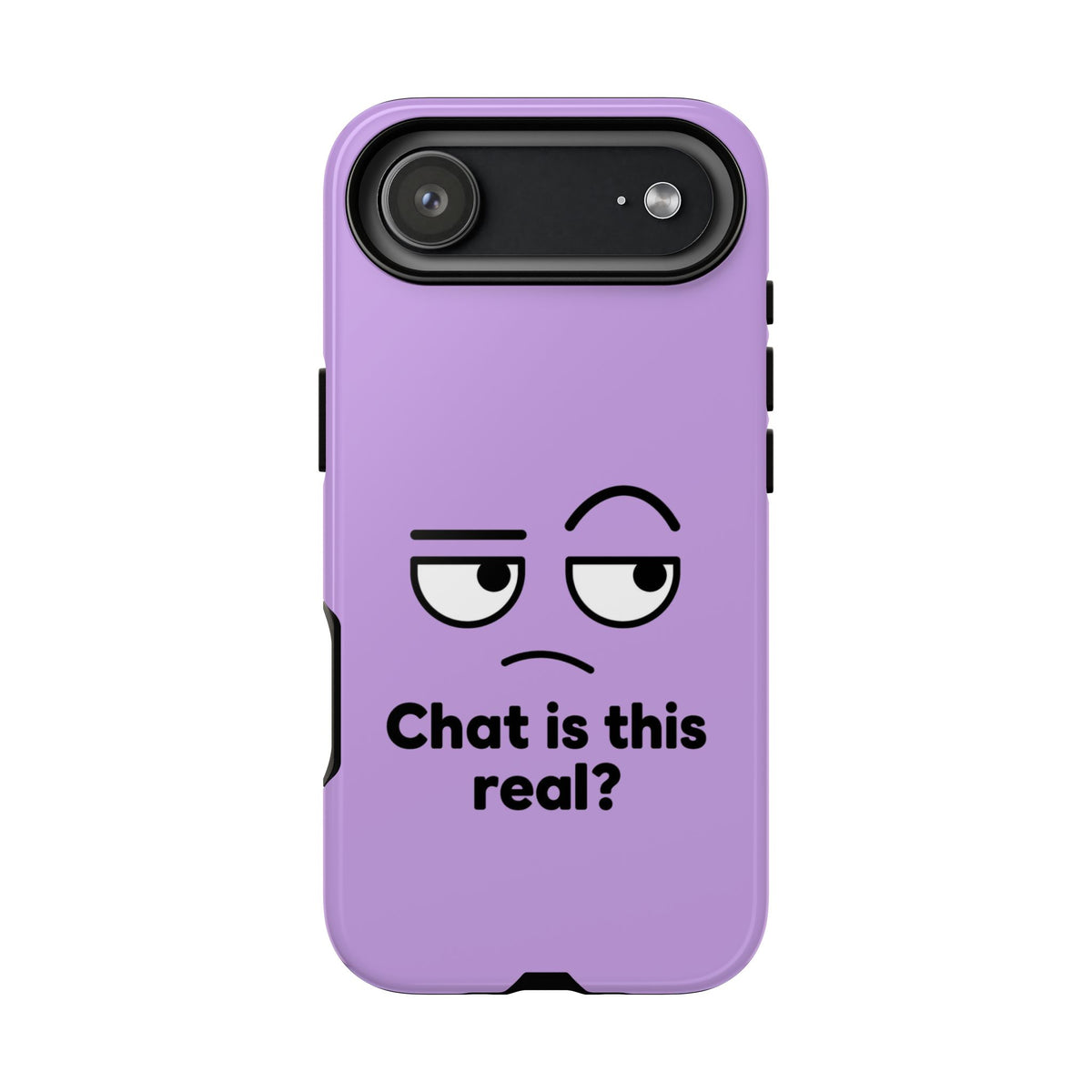 Chat Is This Real? chat meme phone case with "Chat Is This Real?" graphic, product photo 10