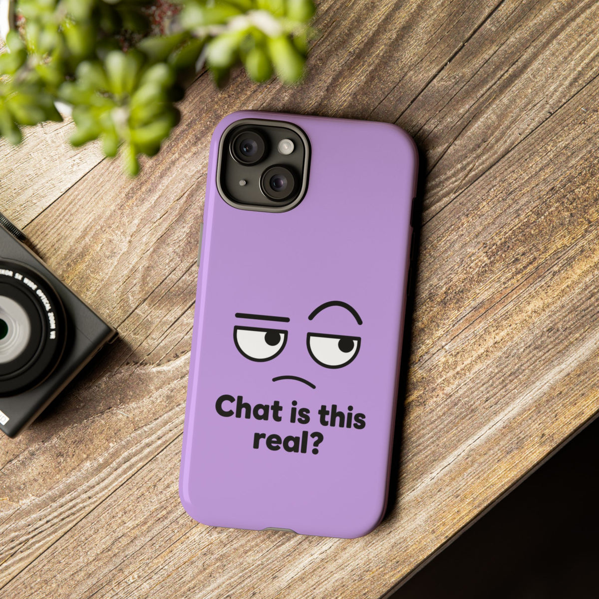 Chat Is This Real? chat meme phone case with "Chat Is This Real?" graphic, product photo 40