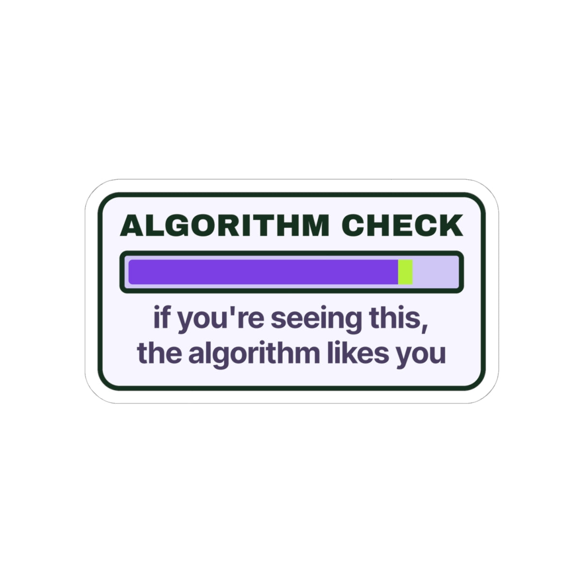 Algorithm Check chronically online sticker with "Algorithm Check" graphic, product photo 2