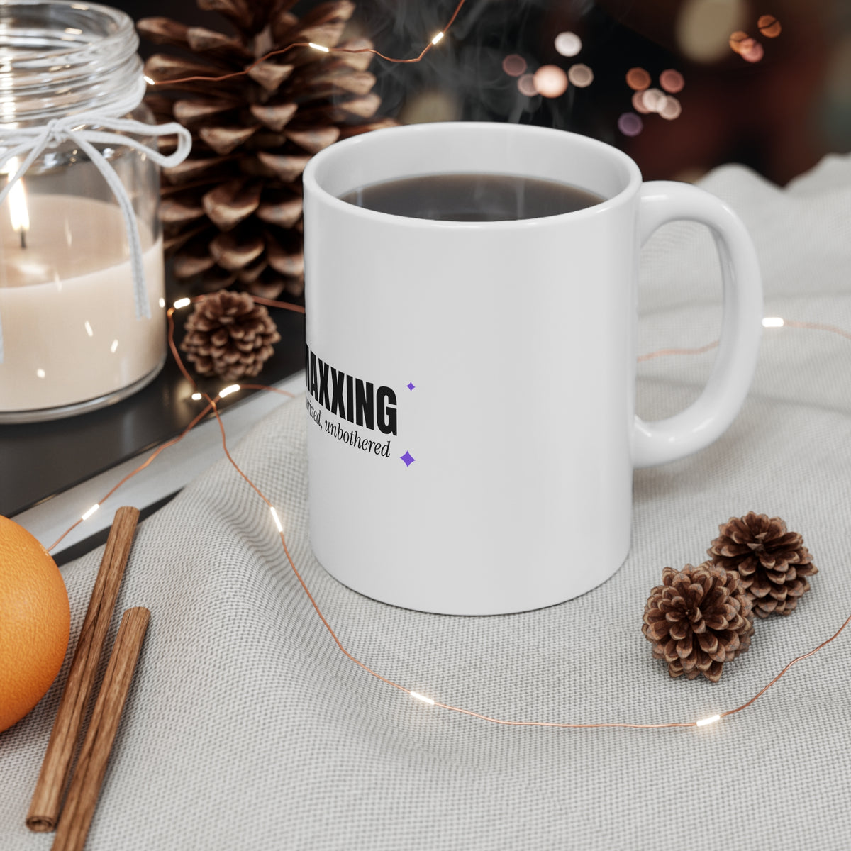 Looksmaxxing Unbothered looksmaxxing mug with "Looksmaxxing Unbothered" graphic, product photo 4