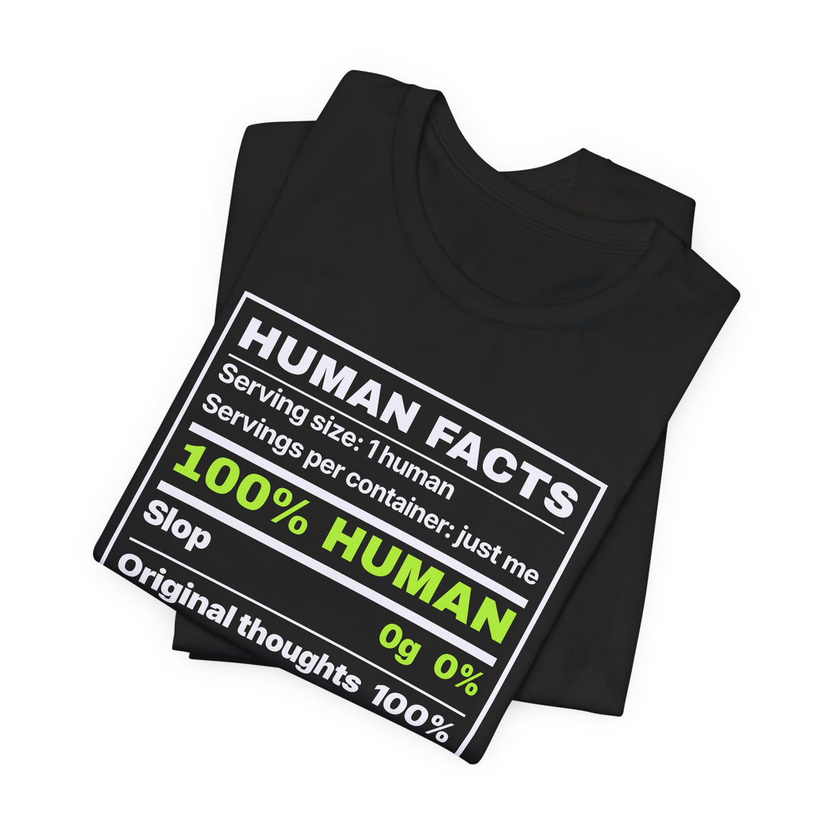 Human Facts chronically online t-shirt with "Human Facts" graphic, product photo 7