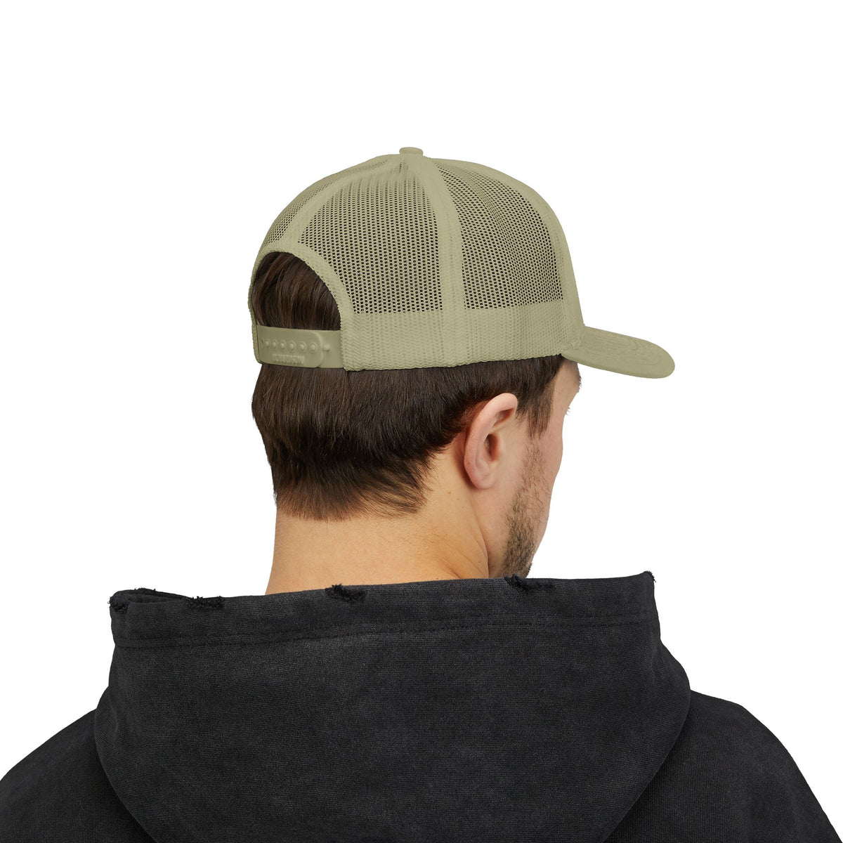 Groom Big W bachelor party trucker hat with "Groom Big W" graphic, product photo 12