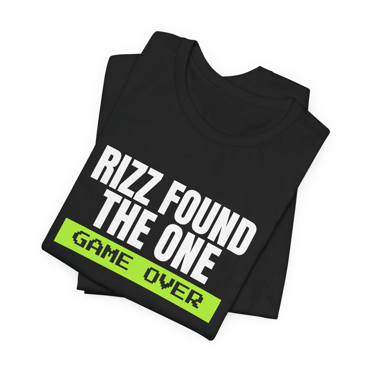 Rizz Found The One Game Over bachelor party t-shirt with "Rizz Found The One Game Over" graphic, product photo 8