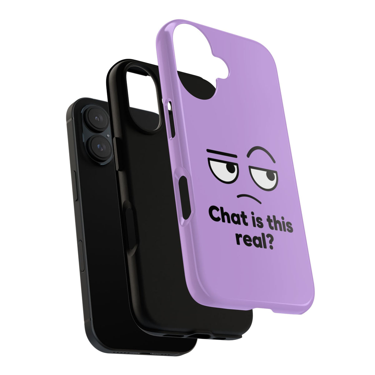 Chat Is This Real? chat meme phone case with "Chat Is This Real?" graphic, product photo 48