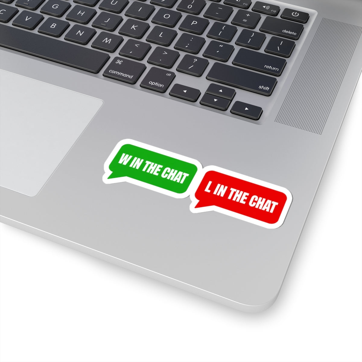 W / L In The Chat chat meme sticker pair with "W / L In The Chat" graphic, product photo 5
