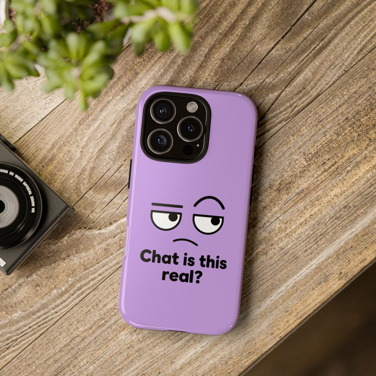 Chat Is This Real? chat meme phone case with "Chat Is This Real?" graphic, product photo 52