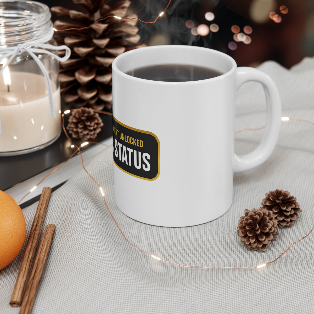Unc Status Unlocked unc status mug with "Unc Status Unlocked" graphic, product photo 4