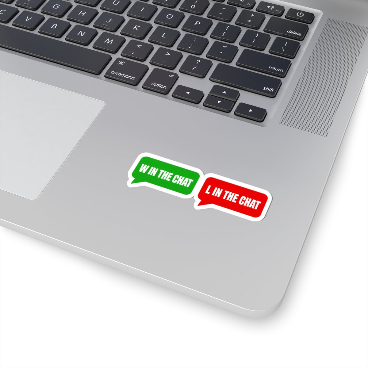 W / L In The Chat chat meme sticker pair with "W / L In The Chat" graphic, product photo 3