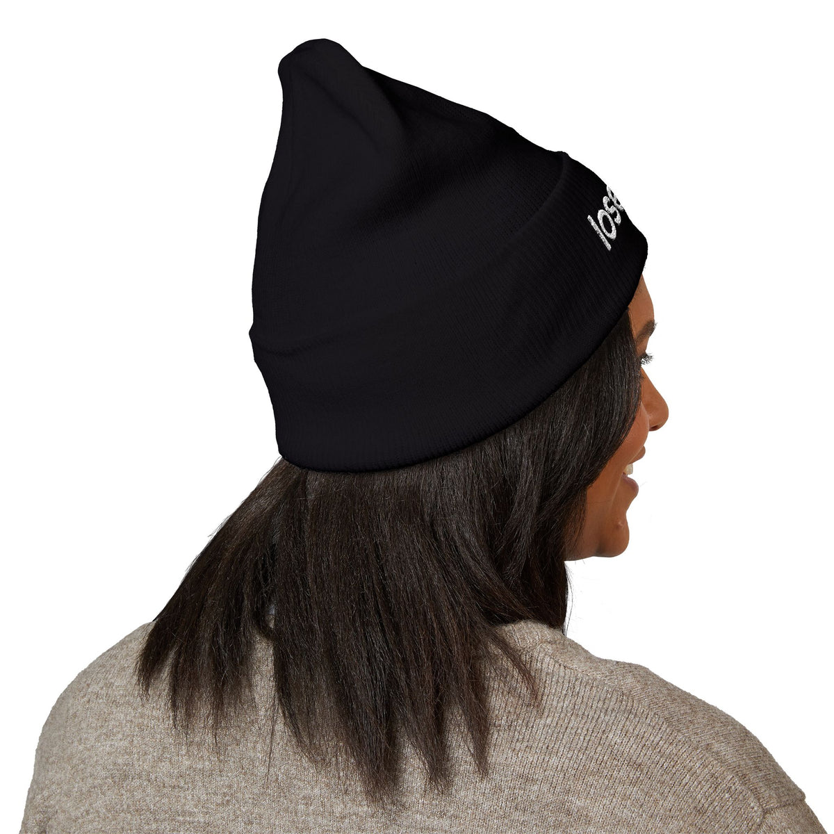 Losercore chronically online beanie with "Losercore" graphic, product photo 7