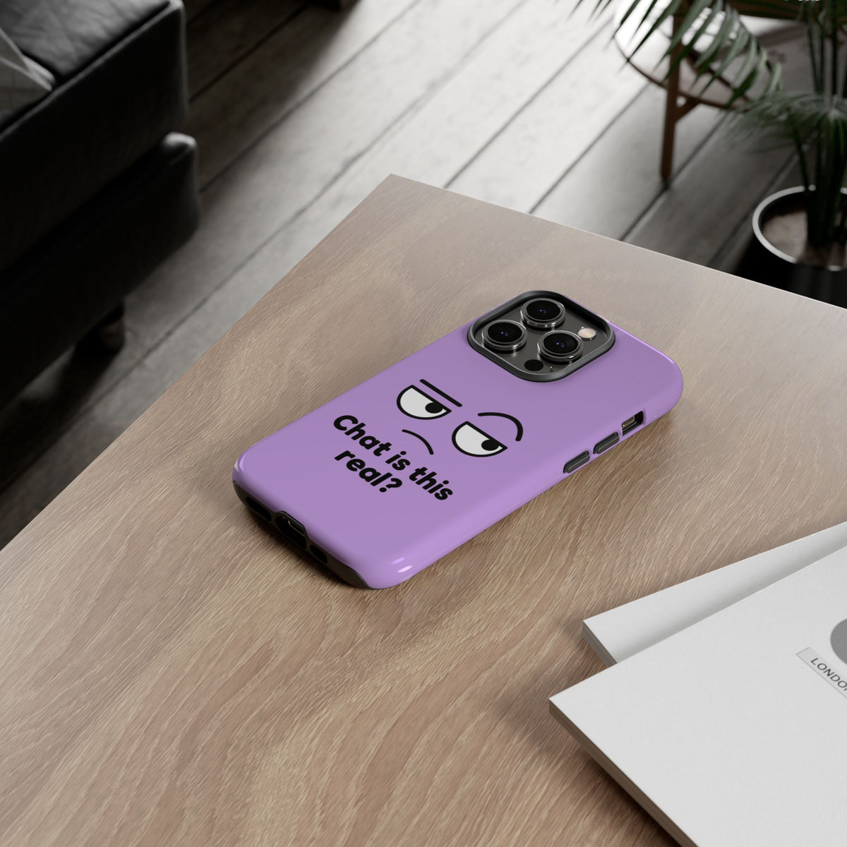 Chat Is This Real? chat meme phone case with "Chat Is This Real?" graphic, product photo 32