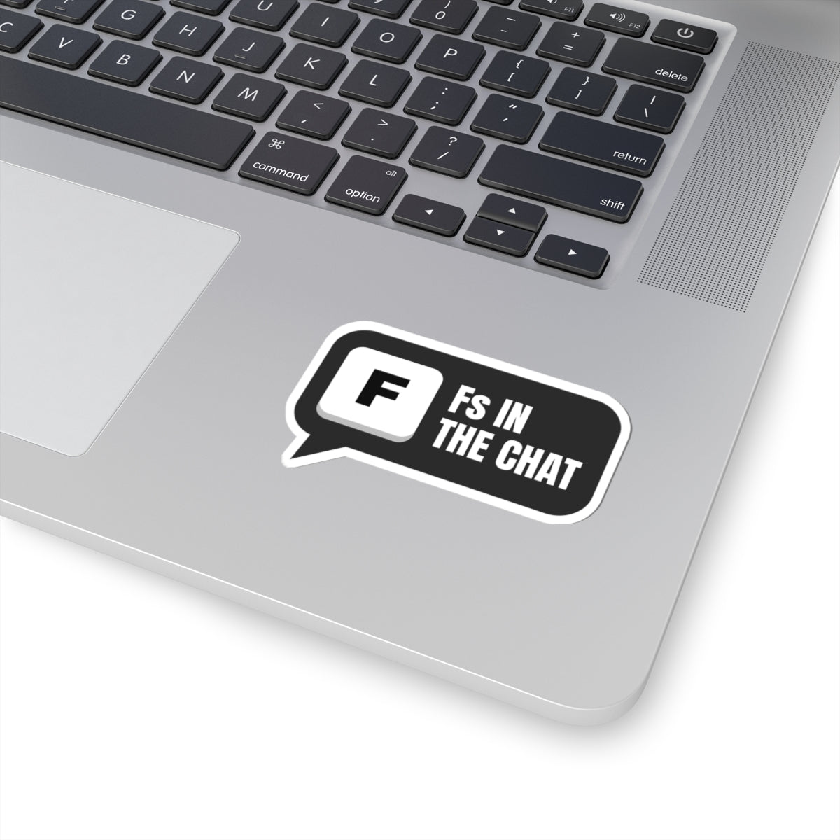 Fs In The Chat chat meme sticker with "Fs In The Chat" graphic, product photo 3