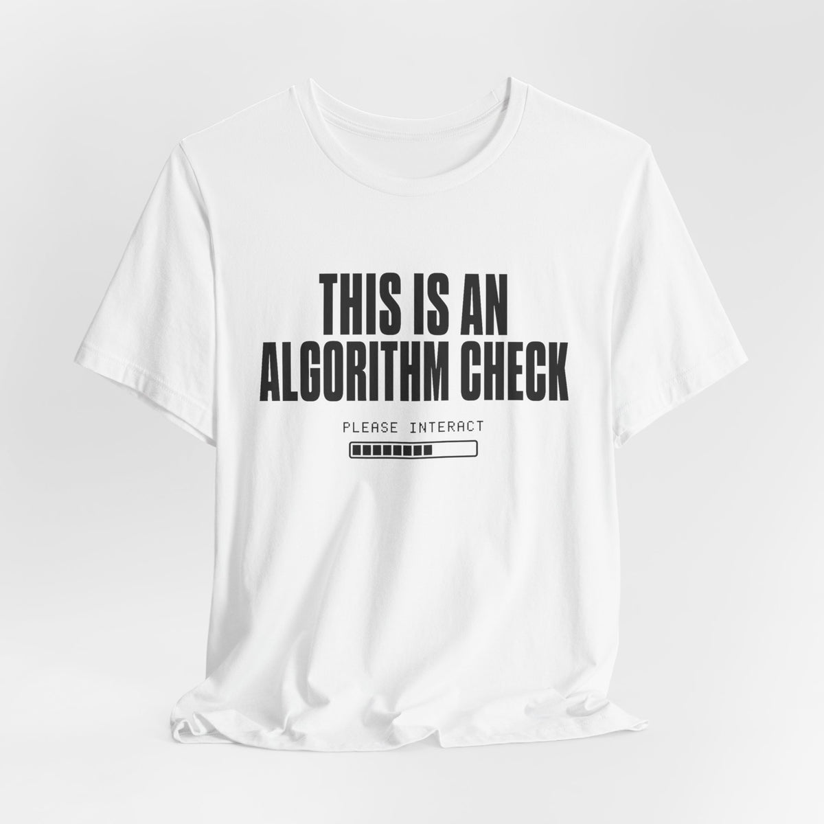 Algorithm Check chronically online t-shirt with "Algorithm Check" graphic, product photo 5
