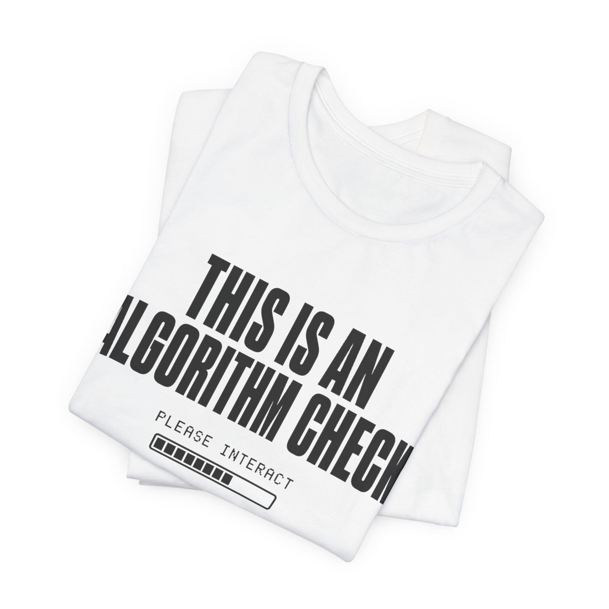 Algorithm Check chronically online t-shirt with "Algorithm Check" graphic, product photo 4