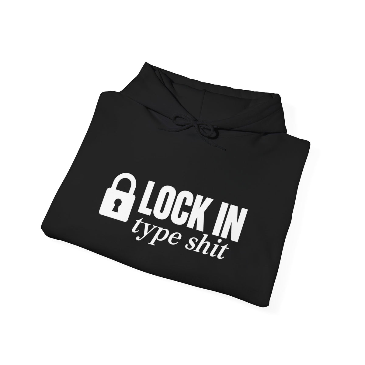 Lock In Type Shit aura farming hoodie with "Lock In Type Shit" graphic, product photo 5